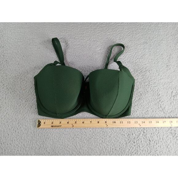 Shade & Shore Swimwear Women 36DD Green Bikini Top Underwire Padded Swimsuit NWT - Picture 4 of 8